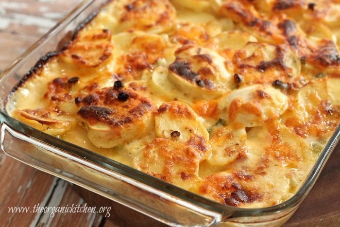 Three Cheese Au Gratin Potatoes | The Organic Kitchen Blog and Tutorials