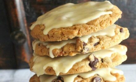 Chocolate Chip Oatmeal Pecan Cookies with Orange Zest Glaze