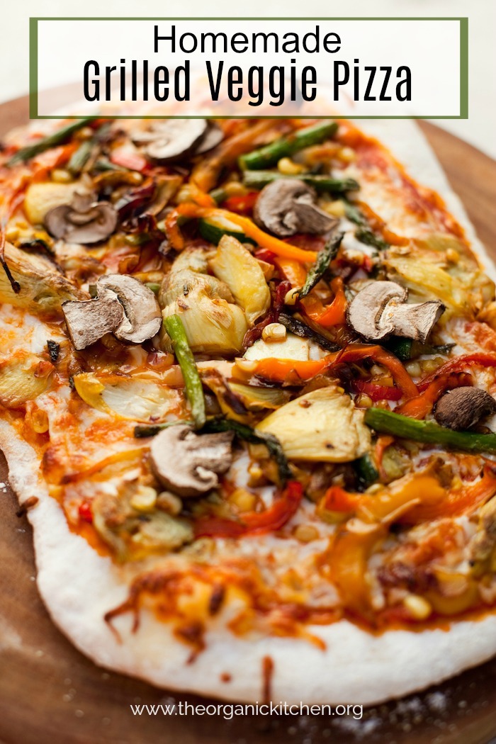 Homemade Grilled Veggie Pizza! #homemadepizza #vegetablepizza #pizzadough