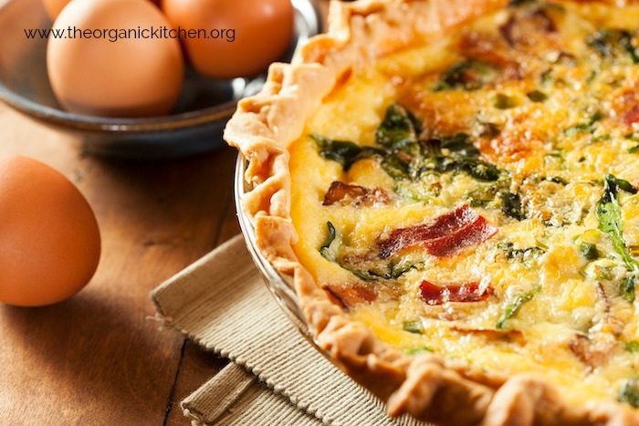 The Organic Kitchen Spinach and Kale Quiche with Four Crust Options