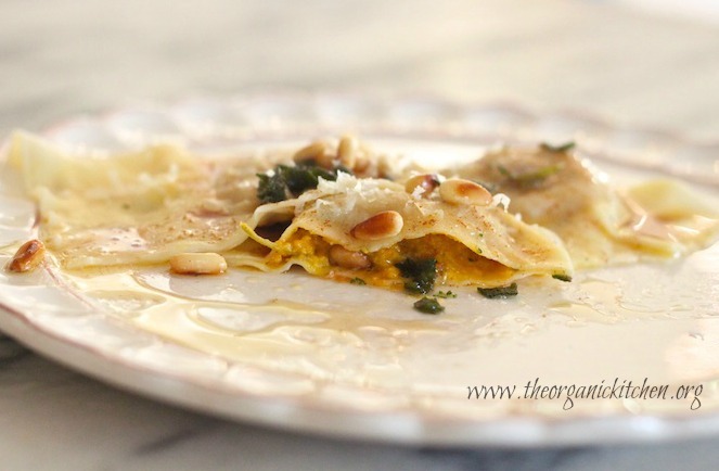 Homemade Butternut Squash Ravioli from The Organic Kitchen