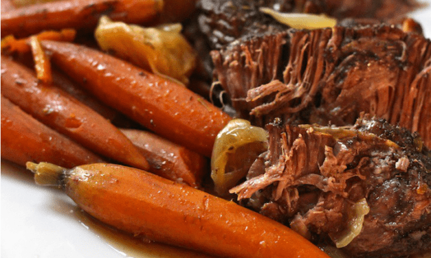 Slow Cooker Pot Roast with Shallots and Baby Carrots