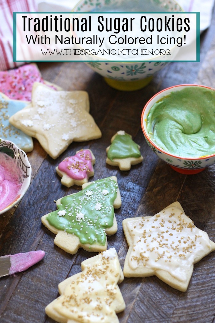 Traditional Rolled Sugar Cookies with a New Twist on a wooden cutting board