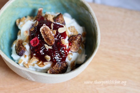 Homemade Greek Yogurt with Dried Seasonal Fruit and Jam