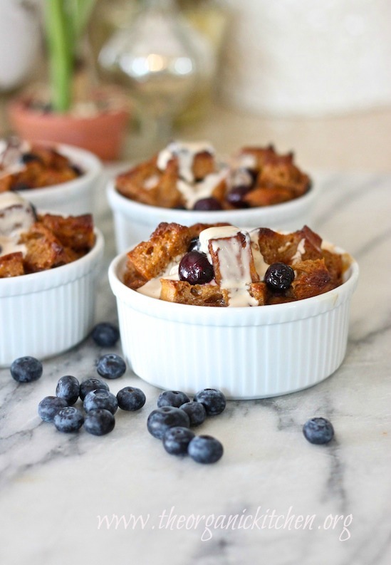 Heavenly Blueberry Bread Pudding From The Organic Kitchen