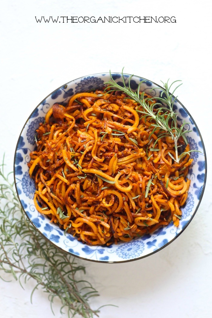 Crispy Sweet Potato 'Fries' with Rosemary and Sea Salt #paleo #whole30 #sweetpotatofries #vegan #vegetarian