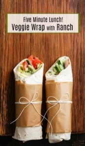Veggie Lunch Wrap~ Five Minute Lunch Idea | The Organic Kitchen Blog ...