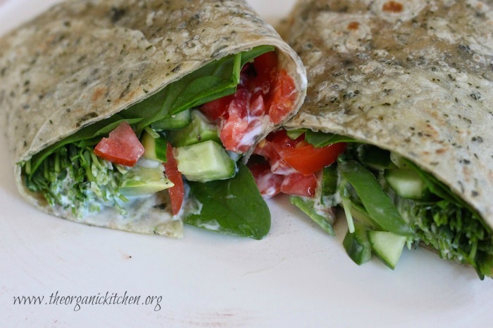 Five minute lunch wrap from The Organic Kitchen