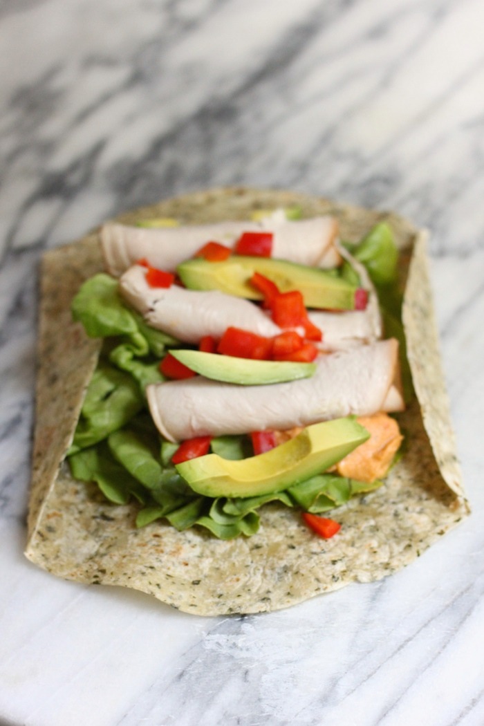 Turkey Hummus Wrap~ Five Minute Lunch!