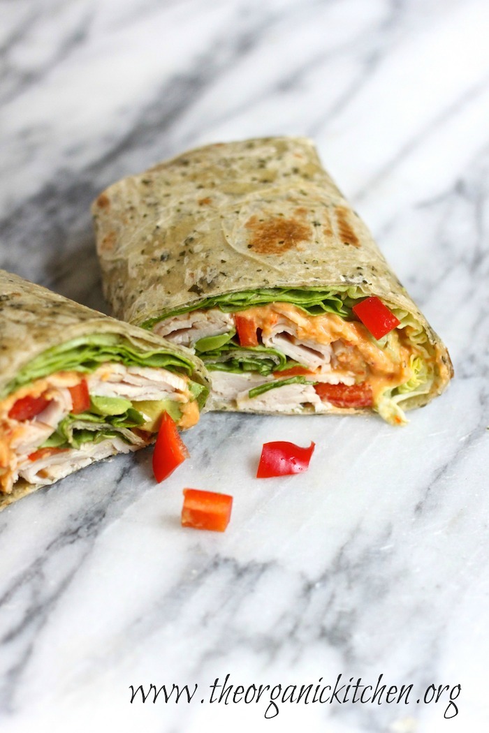 The Hummus Turkey Wrap Five Minute Lunch!