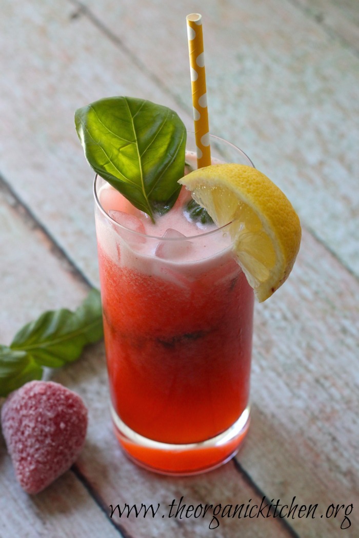 Fresh Strawberry Basil Lemonade