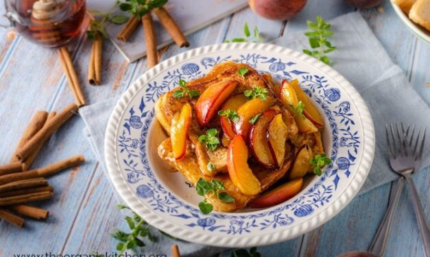 French Toast with Caramelized Peaches