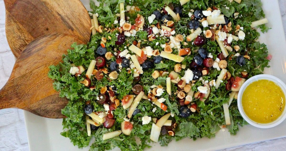 Kale Salad with Citrus Vinaigrette The Organic Kitchen Blog and Tutorials