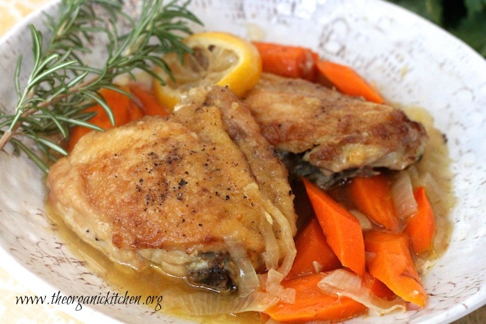 Slow Cooker Lemon Chicken with Rosemary