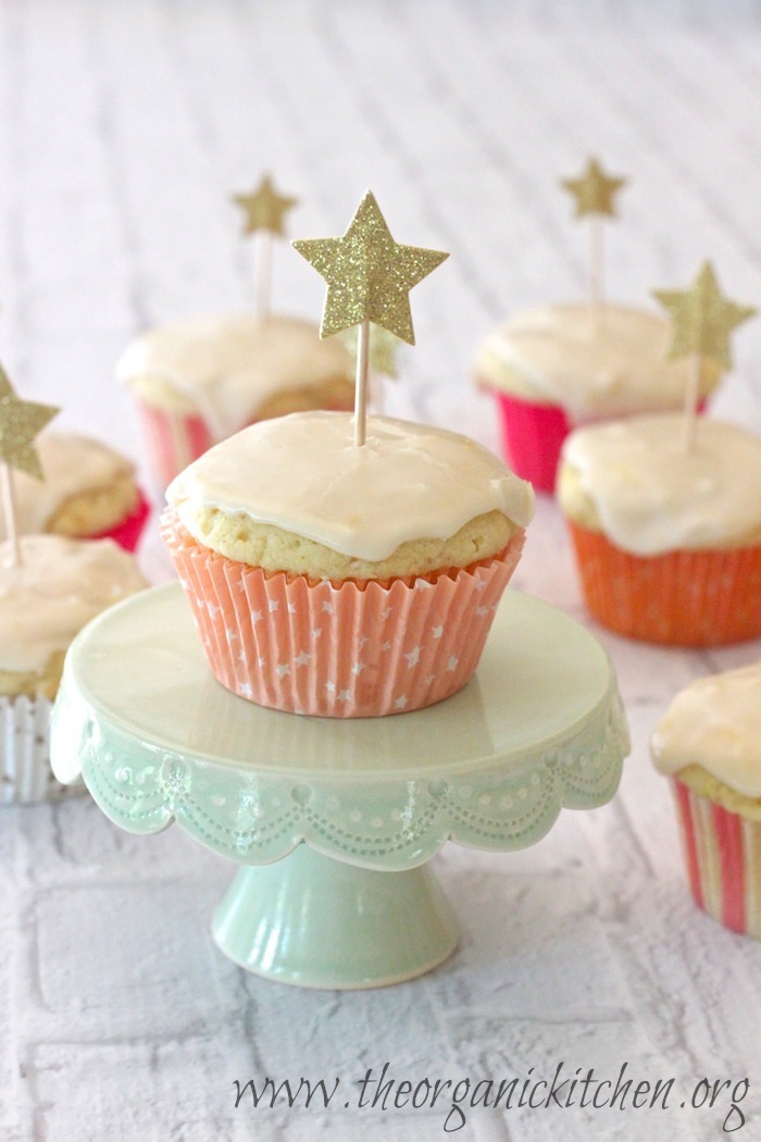 Lemon Zucchini Cupcakes with Lemon Glaze