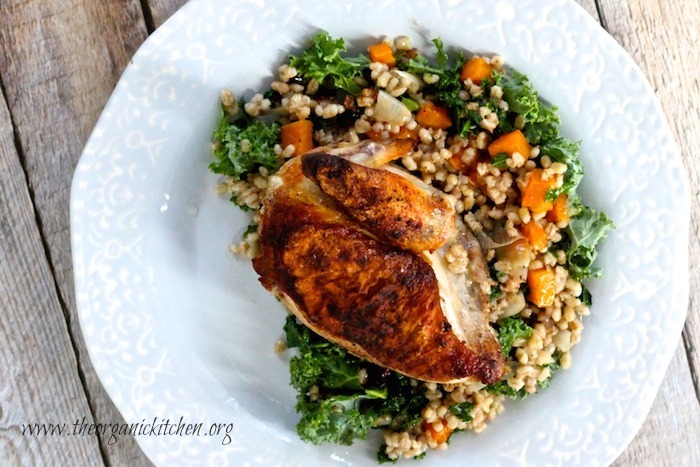 Autumn Chicken with Roasted Butternut Squash and Barley