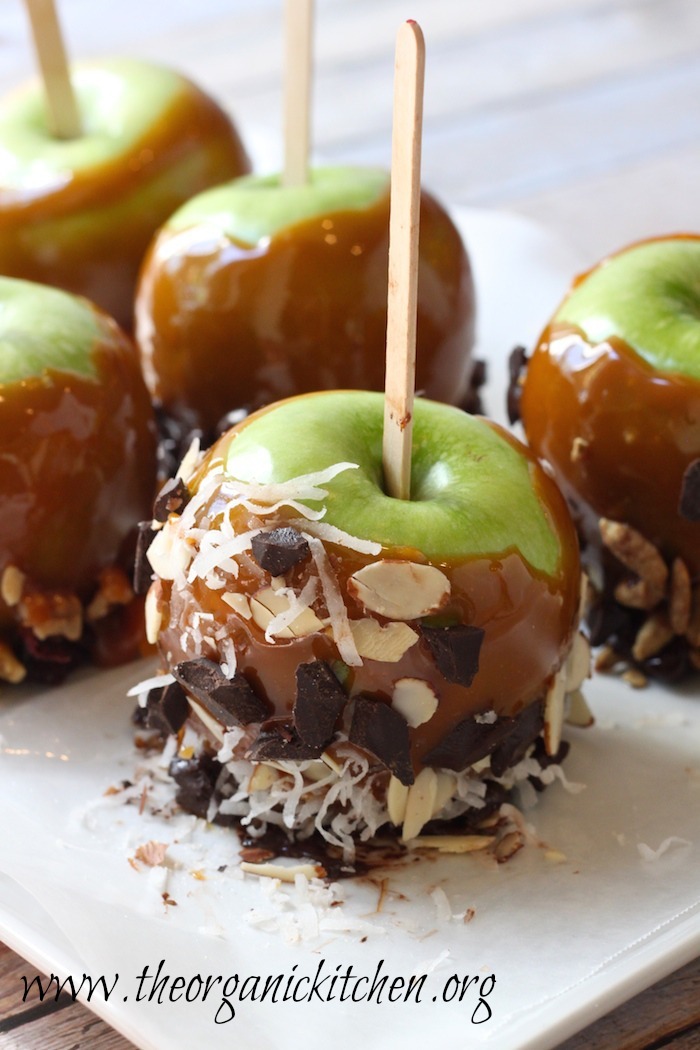 Wickedly delicious caramel apples and toppings from The Organic Kitchen