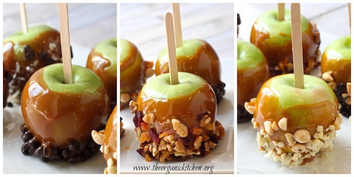 Wickedly delicious caramel apples and toppings from The Organic Kitchen