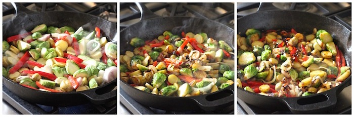 Brussels Sprouts and Sweet Potato Hash : Simple or Dressed Up For The Holidays!