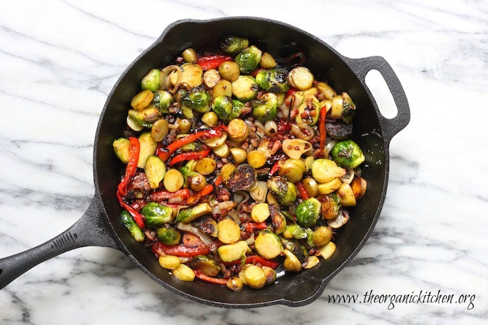 Brussels Sprouts and Sweet Potato Hash : Simple or Dressed Up For The Holidays!