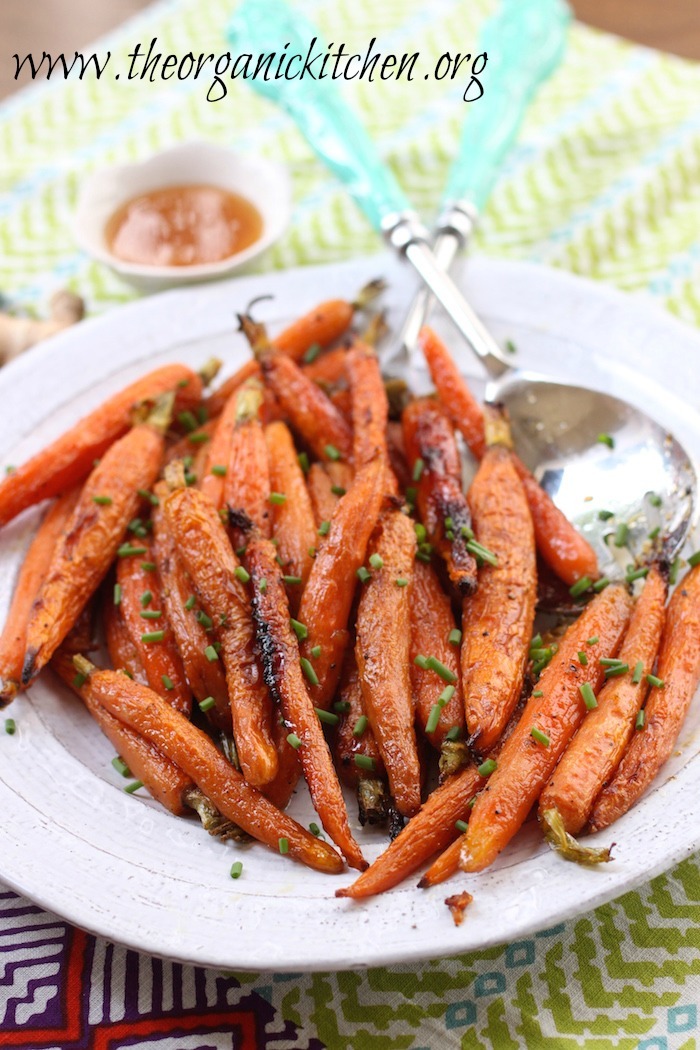 Roasted Baby Carrots with Honey and Ginger 