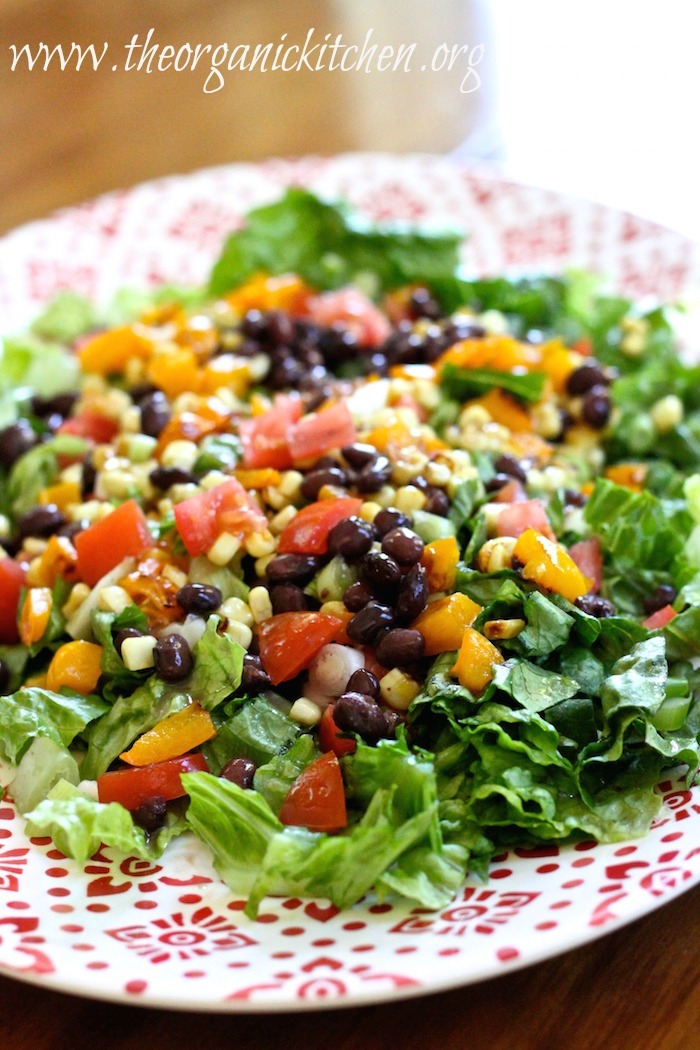Chopped Mexican Salad with Creamy Chipotle Avocado Dressing