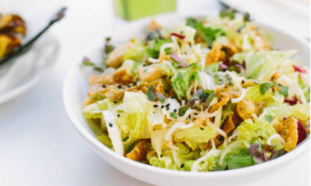 Crispy Chicken Salad with Plum Vinaigrette