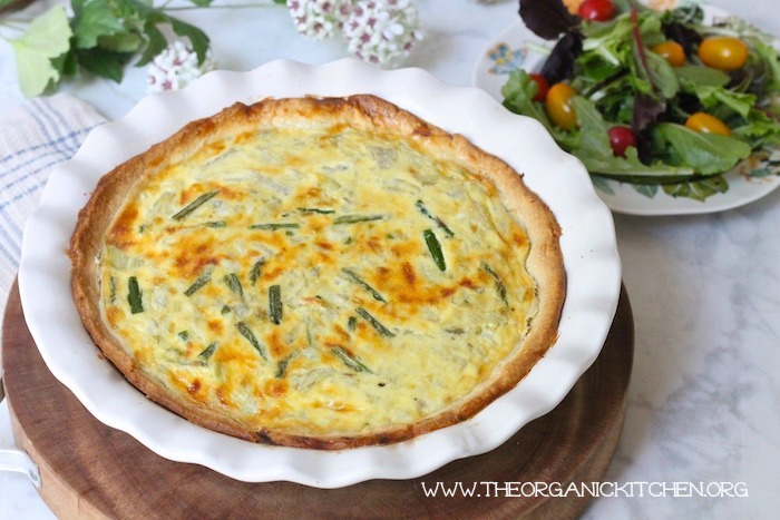 Spring Quiche with Asparagus and Artichoke Hearts
