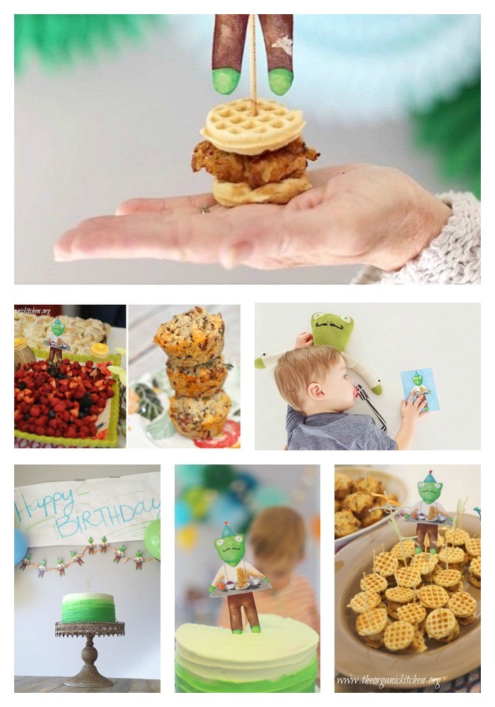 Spicy Fried Chicken Nuggets and Mini Waffles~ Birthday recipes
