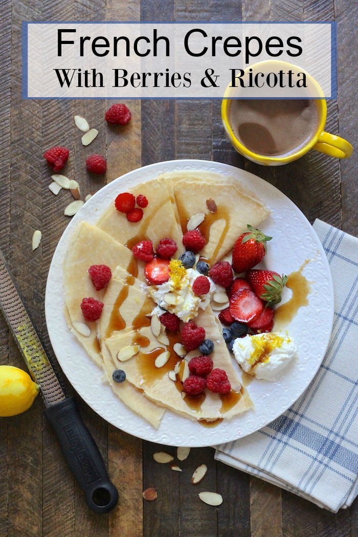 French Crepes with Berries and Ricotta