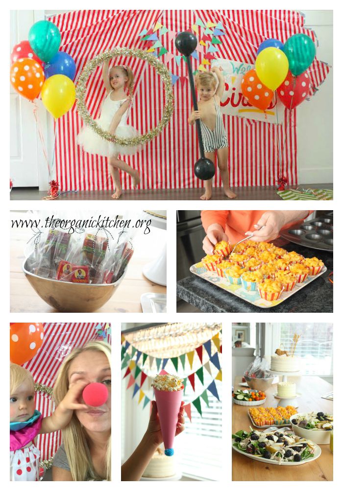 Recipes for a Junk Food Free Birthday Party with DIY Circus Theme