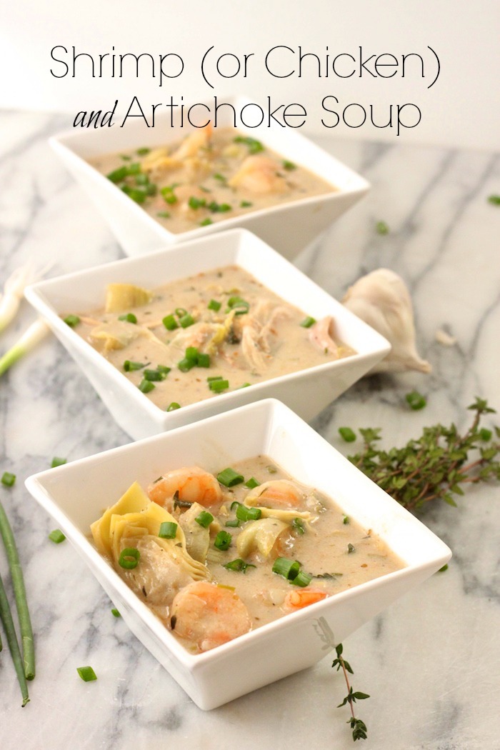 Shrimp (or Chicken) And Artichoke Soup