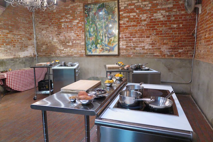 The demonstration kitchen for the New Orleans Cooking School where we made Shrimp (or Chicken) Artichoke Soup!