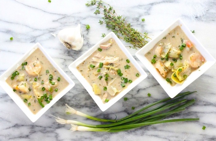 Shrimp (or Chicken) and Artichoke Soup!