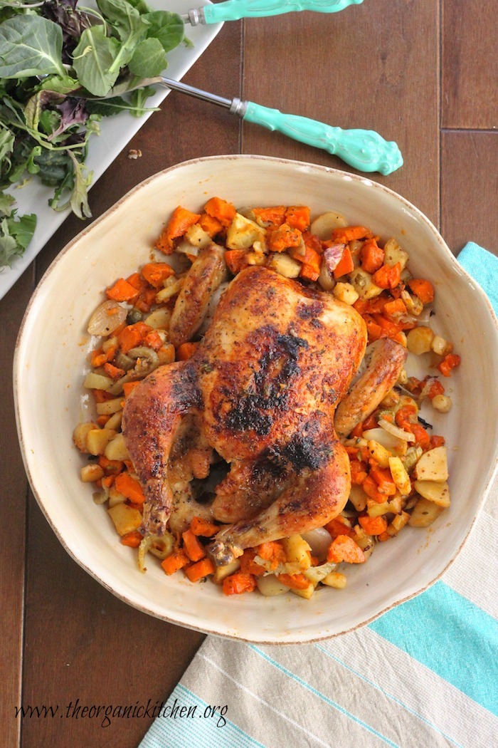 Spicy Roast Chicken with Root Vegetables