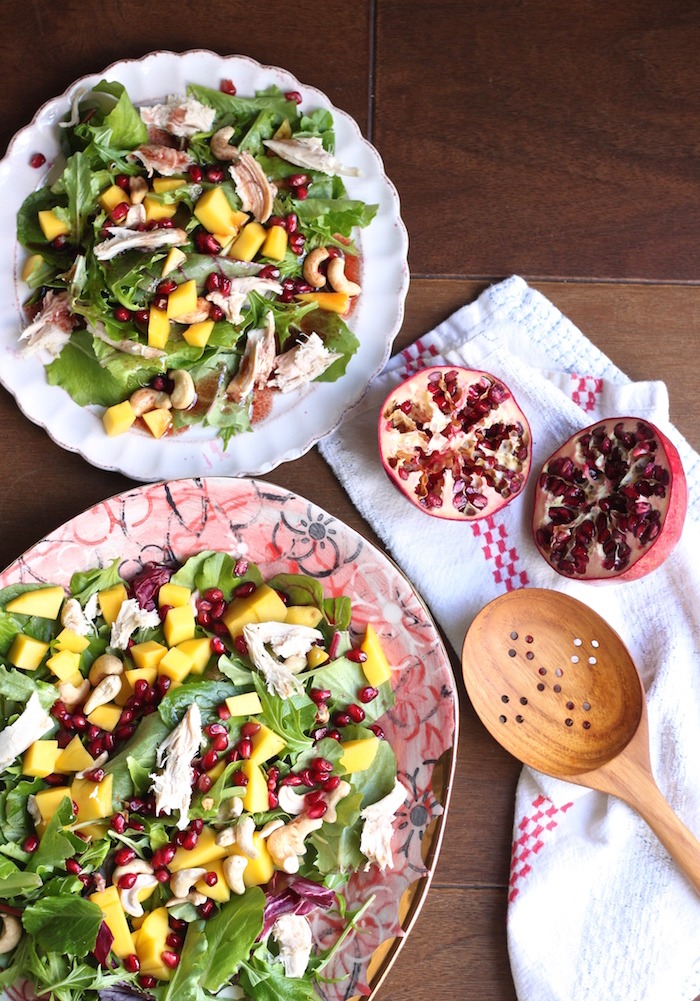 Mango Pomegranate Chicken Salad