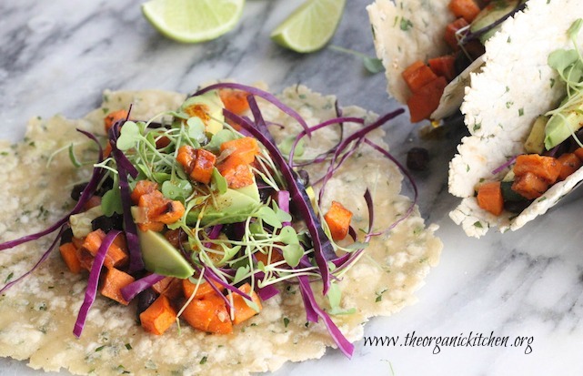 Sweet Potato Tacos with Grain Free Herbed Tortillas!