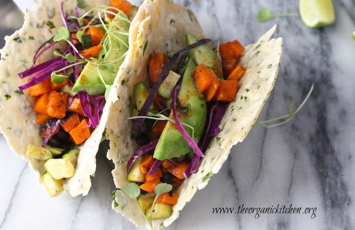 Sweet Potato Tacos with Grain Free Herbed Tortillas!