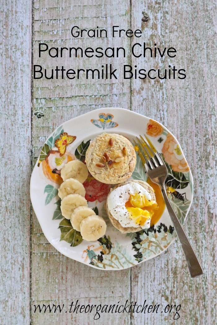 Easy  Parmesan Chive Buttermilk Biscuits: Grain free version!