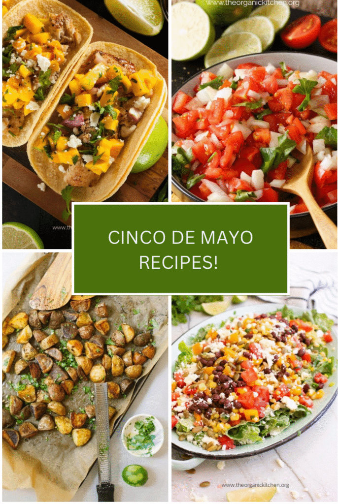 Cilantro Lime Rice A collage of four Mexcian food recipes for Cinco de Mayo