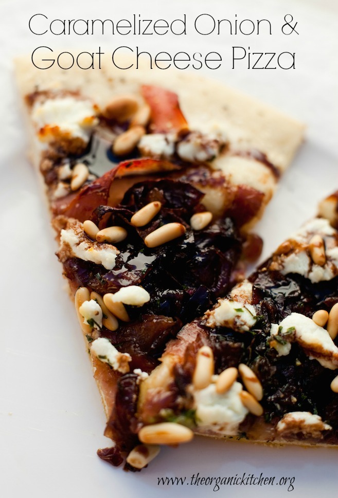 Caramelized Onion and Goat Cheese Pizza!
