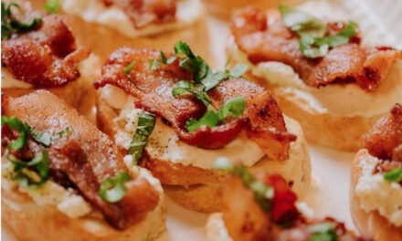 Bacon Ricotta Bruschetta with Fig Jam