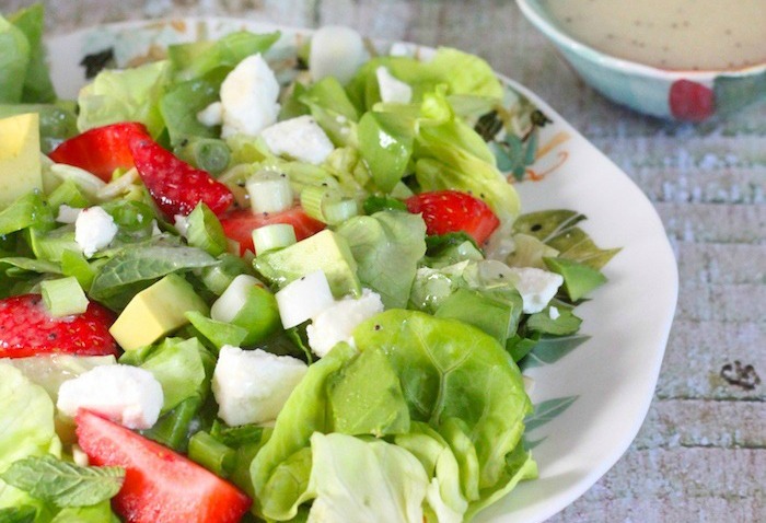 Strawberry Avocado Salad with Lemon Poppyseed Vinaigrette