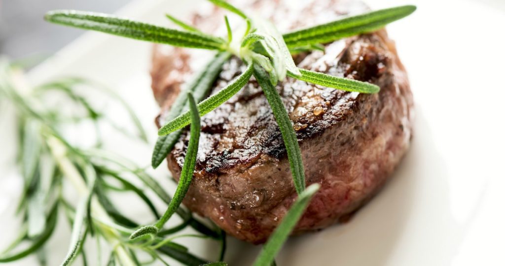 Cooktop Filet Mignon Filet Mignon with rosemary sprig