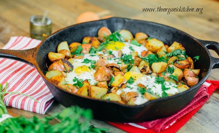 Crispy One Pan Potatoes with Eggs