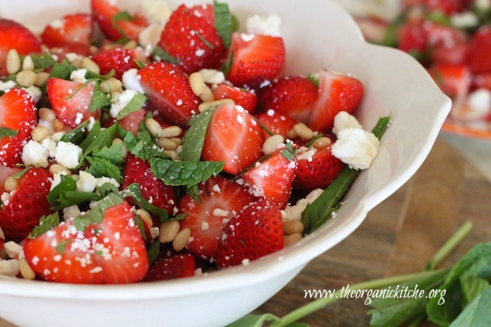 Strawberry and Watermelon Salad with Mint and Feta
