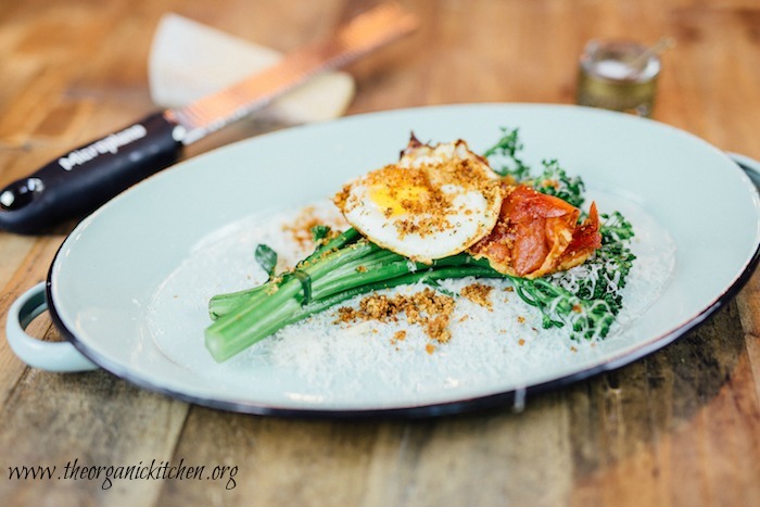 Broccolini with Parmesan, Prosciutto and Fried Egg