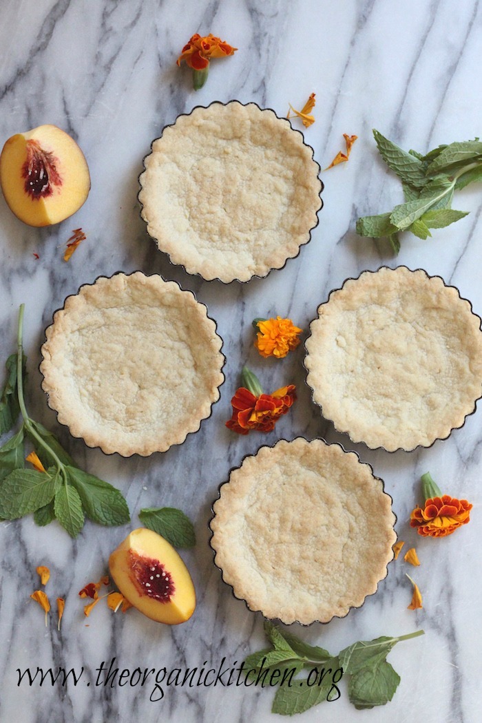 Fresh Peach Tarts with Shortbread Crust (Gluten/grain free option)