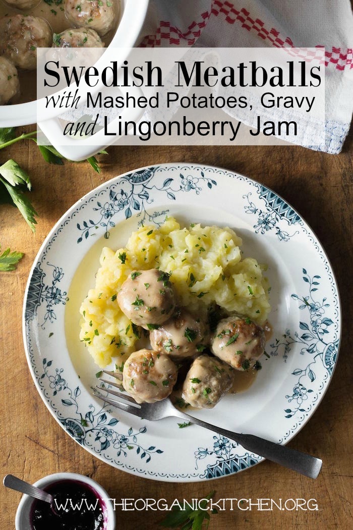 Swedish Meatballs with Lingonberry Jam and Mashed Potatoes