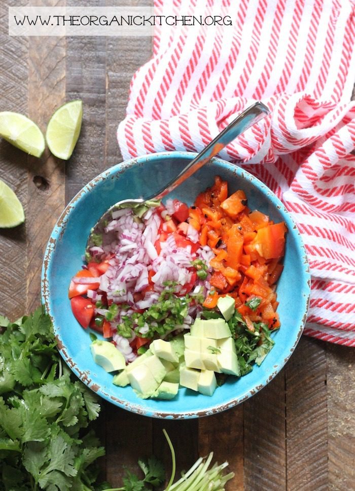 Pork with Roasted Red Bell Pepper Salsa and Sweet Potatoes